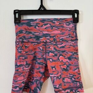 lululemon athletica Pink and blue Bike Shorts